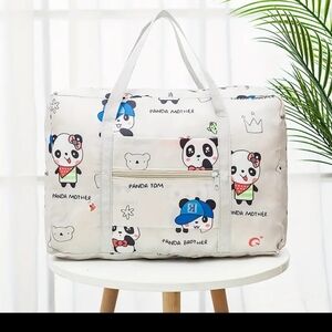 Nylon Foldable Travel Bag Panda Decor